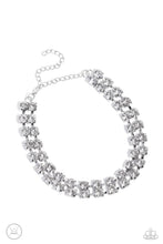 Load image into Gallery viewer, Paparazzi “Glistening Gallery” We White Choker Necklace  Earring Set
