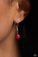 Load image into Gallery viewer, Paparazzi “Growing Garland” Red Necklace Earring Set
