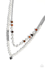 Load image into Gallery viewer, Paparazzi “Pearl Pact” Brown Necklace Earring Set
