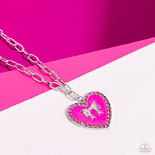 Load image into Gallery viewer, Paparazzi “Romantic Gesture” Pink Necklace Earring Set
