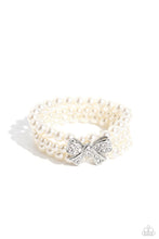 Load image into Gallery viewer, Paparazzi “How Do You Do?” White Stretch Bracelet
