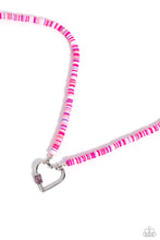 Load image into Gallery viewer, Paparazzi “Clearly Carabiner”  Pink Necklace Earring Set
