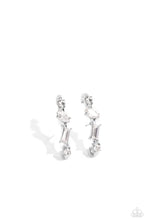 Load image into Gallery viewer, Paparazzi “Sliding Shimmer” White Post Earrings
