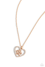 Load image into Gallery viewer, Paparazzi “PET in Motion” Rose Gold Necklace Earring Set
