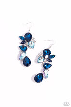 Load image into Gallery viewer, Paparazzi “Fancy Flaunter” Blue Dangle Earrings
