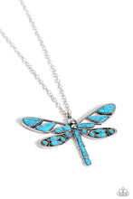 Load image into Gallery viewer, Paparazzi “FLYING Low” Blue Necklace Earring Set
