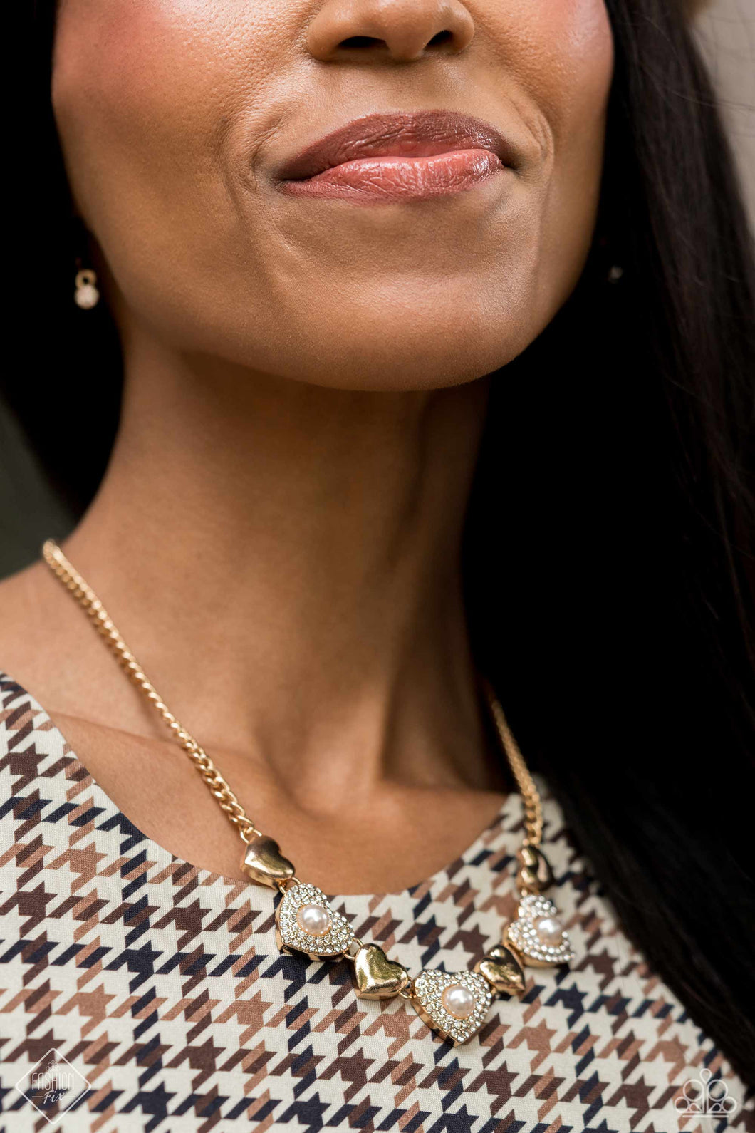 Paparazzi “Ardent Antique” Gold Necklace Earring Set