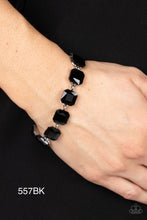 Load image into Gallery viewer, Paparazzi “Mind-Blowing Bling” Black Clasp Bracelet - Cindysblinboutique
