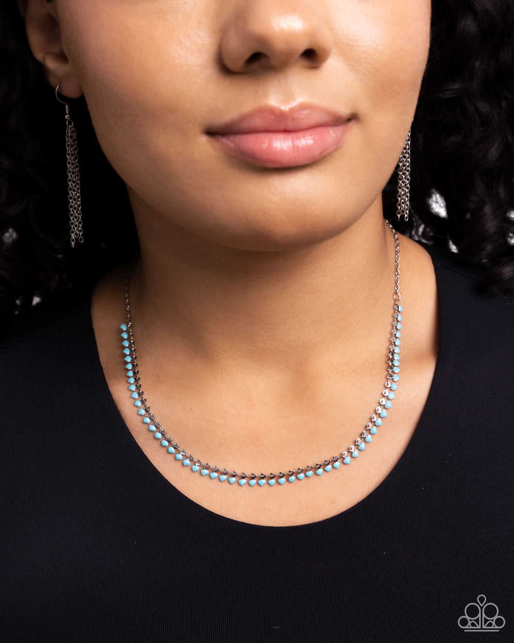 Paparazzi “Colored Cadence” Blue Necklace Earring Set