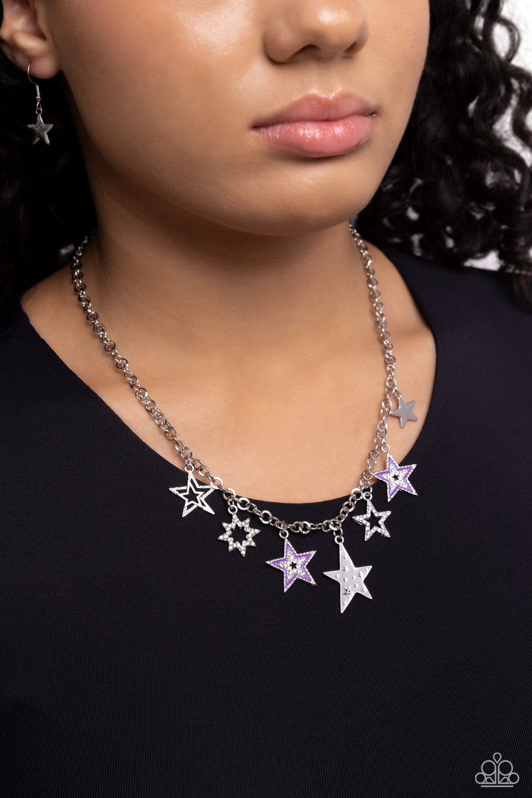 Paparazzi “Starstruck Sentiment” Purple Necklace Earring Set