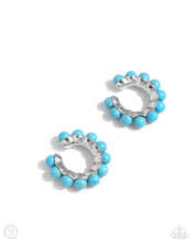 Load image into Gallery viewer, Paparazzi “Southwestern Spiral” Cuff Earrings Blue
