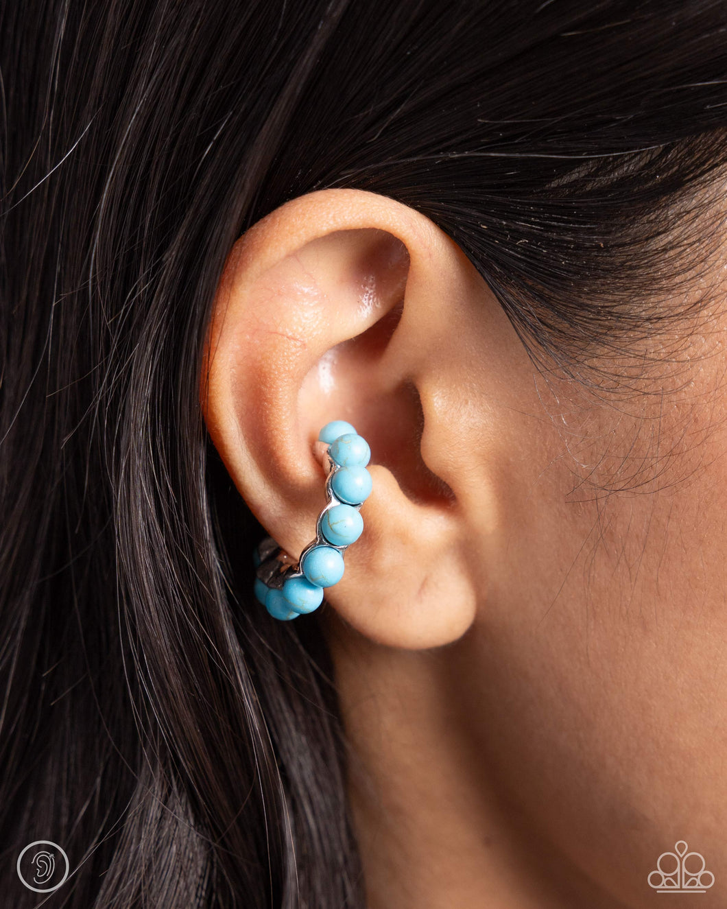Paparazzi “Southwestern Spiral” Cuff Earrings Blue