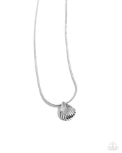 Load image into Gallery viewer, Paparazzi “Seashell Simplicity” Silver Necklace Earring Set
