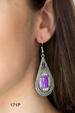 Load image into Gallery viewer, Paparazzi “Deco Dreaming” Purple - Dangle Earrings
