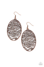 Load image into Gallery viewer, Paparazzi &quot;Way Out of Line&quot; Copper Dangle Earrings - CindysBlingBoutique
