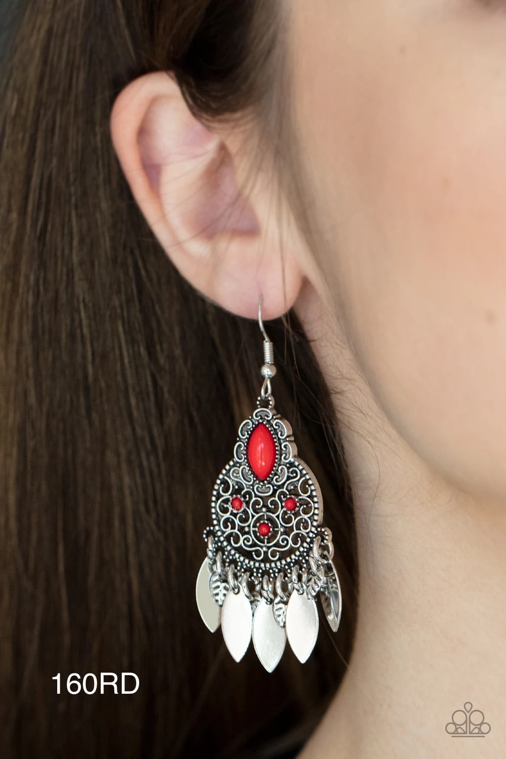 Paparazzi “Galapagos Glamping” Red Dangle Earrings
