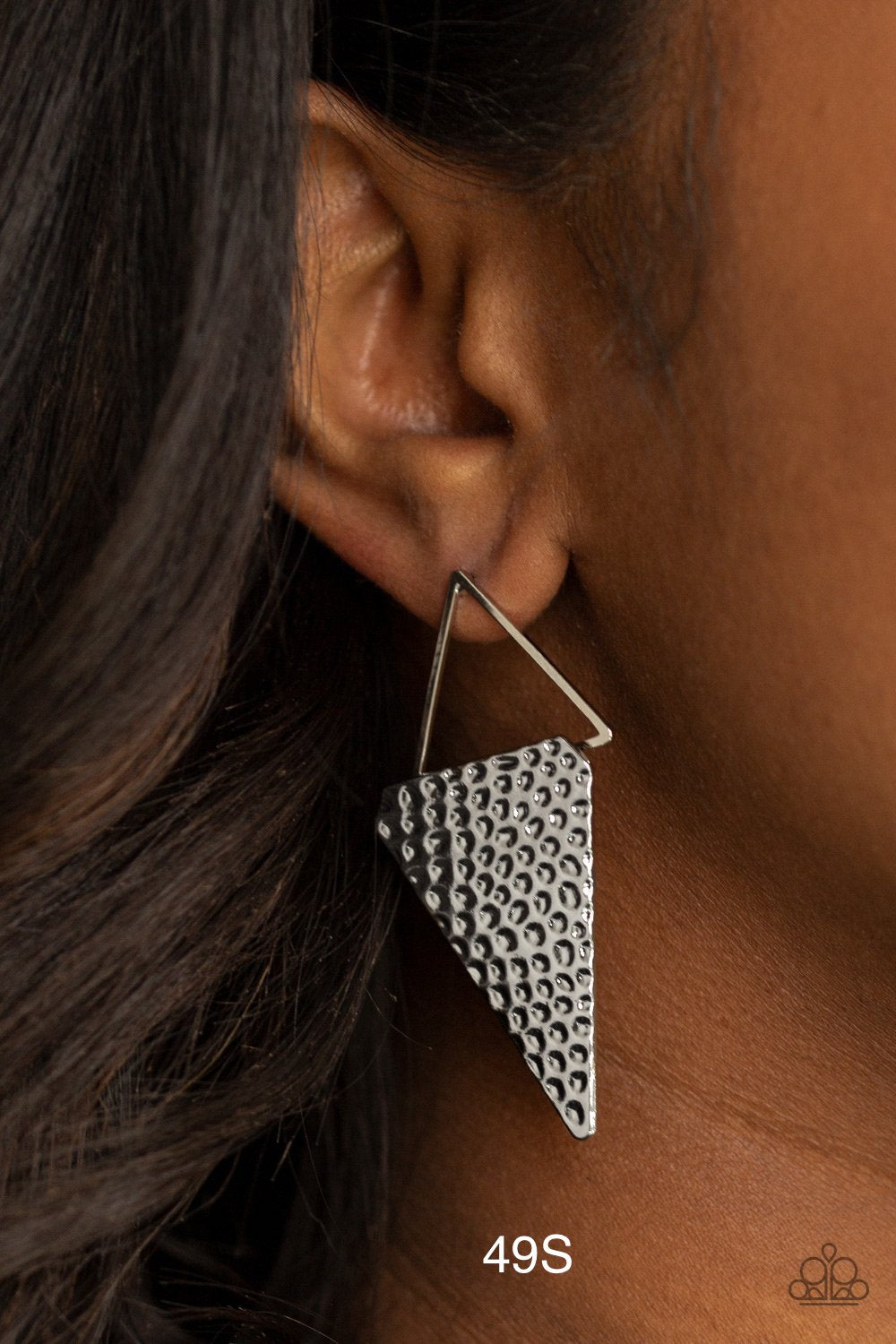 Paparazzi “Have A Bite” Silver - Post Earrings