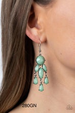 Load image into Gallery viewer, Paparazzi “Summer Feeling” Green Dangle Earrings - Cindysblingboutique
