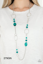 Load image into Gallery viewer, Paparazzi “Very Visionary” Green Necklace Earring Set - Cindys Bling Boutique
