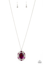 Load image into Gallery viewer, Paparazzi “Noble Reflection” Pink Necklace Earring Set
