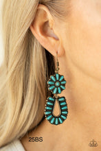 Load image into Gallery viewer, Paparazzi “Badlands Eden” Brass Dangle Earrings
