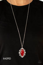 Load image into Gallery viewer, Paparazzi “Exquisitely Enchanted” Red Necklace Earring Set
