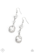 Load image into Gallery viewer, Paparazzi “Glass Slipper Sparkle” White Dangle Earrings - Cindysblingboutique
