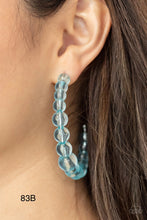 Load image into Gallery viewer, In The Clear Blue Hoop Earrings

