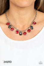 Load image into Gallery viewer, Paparazzi “Best Decision Ever” Red Necklace Earring Set
