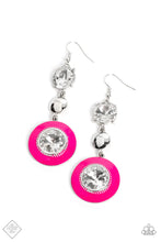 Load image into Gallery viewer, Paparazzi “Dame Disposition” Pink Dangle Earrings - Cindysblingboutique
