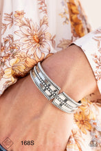 Load image into Gallery viewer, Paparazzi “Tributary Treasure” Silver - Hinged Bracelet
