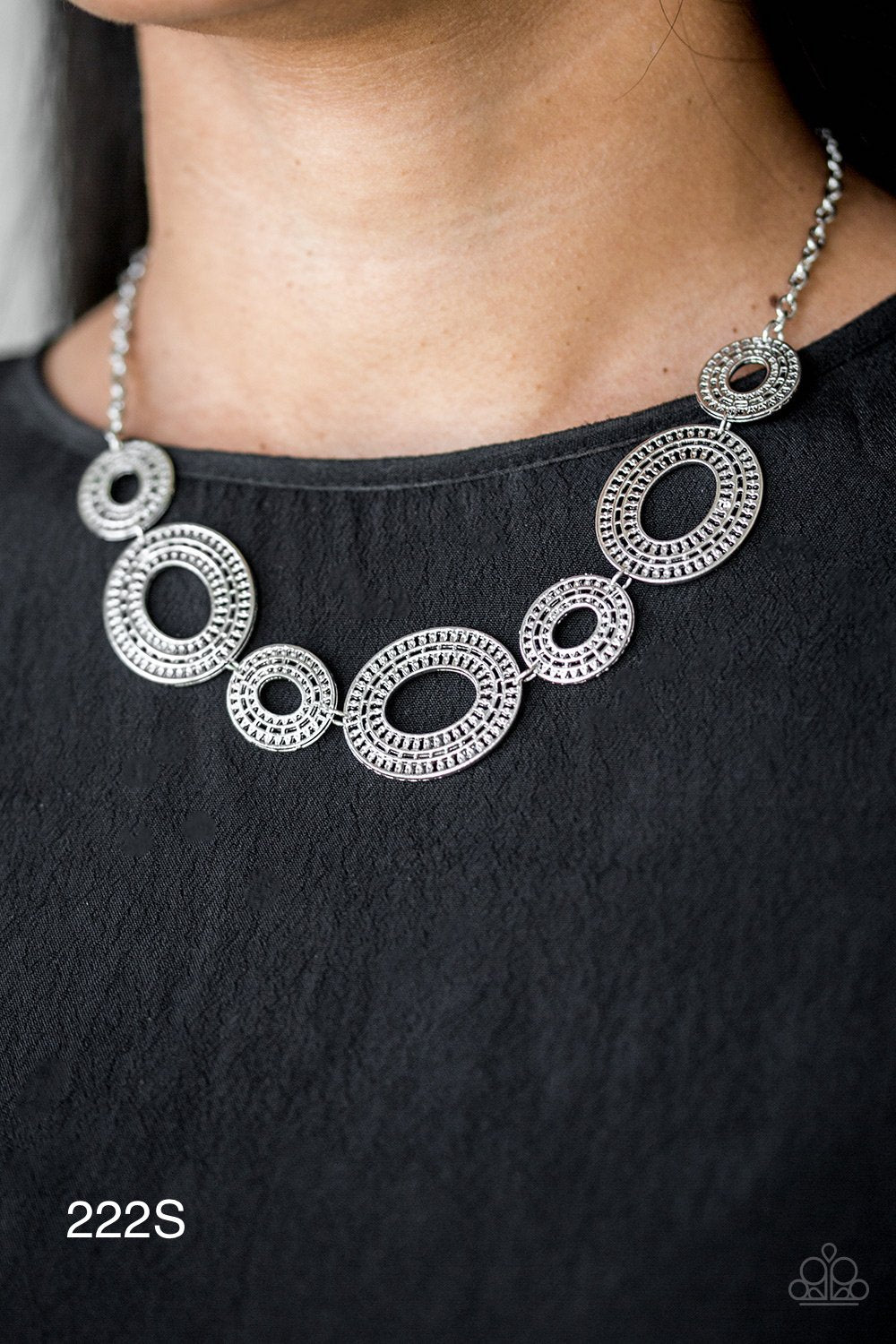 Paparazzi “Basically Baltic” Silver - Necklace Earring Set