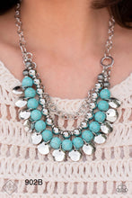 Load image into Gallery viewer, Paparazzi “Leave Her Wild” Blue Necklace  Earring Set
