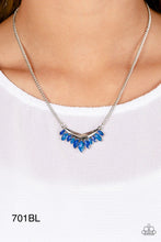 Load image into Gallery viewer, Paparazzi “Flash of Fringe” Blue Necklace Earrings
