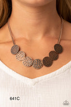 Load image into Gallery viewer, Paparazzi “Flip a Coin” Copper - Necklace Earring Set
