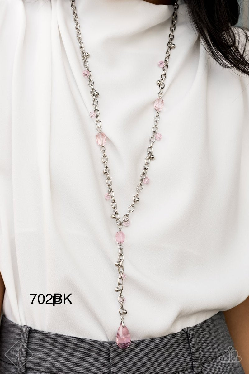 Paparazzi “Afterglow Party” Pink Necklace Earring Set - Cindysblingboutique