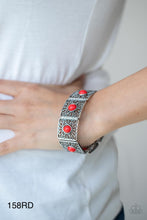 Load image into Gallery viewer, Paparazzi “Cakewalk Dancing” Red - Stretch Bracelet

