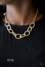 Load image into Gallery viewer, Paparazzi “Boldly Bronx” Gold - Necklace Earring Set
