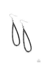 Load image into Gallery viewer, Paparazzi “Glitzy Goals” Black Dangle Earrings
