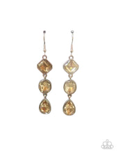 Load image into Gallery viewer, Paparazzi “Reflective Rhinestones” Brown Dangle Earrings -Cindysblingboutique
