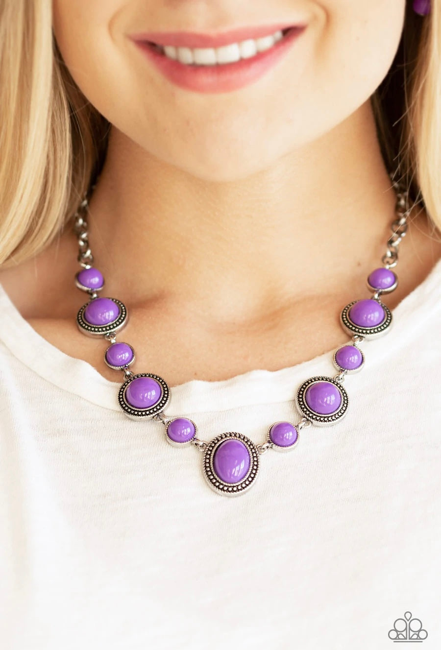 Paparazzi “Voyager Vibes” - Purple Necklace Earring Set