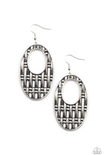 Load image into Gallery viewer, Paparazzi “Engraved Edge” Silver Dangle Earrings
