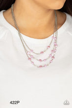 Load image into Gallery viewer, Paparazzi “Let The Record GLOW”  Purple Necklace Earring Set
