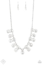 Load image into Gallery viewer, Paparazzi “Top Dollar Twinkle” White Necklace Earring Set
