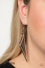 Load image into Gallery viewer, Paparazzi “Evolutionary Edge” Silver Dangle Earrings
