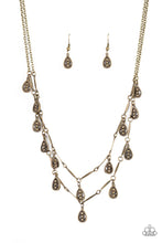 Load image into Gallery viewer, Paparazzi “Galapagos Gypsy” Brass  - Necklace Earring Set
