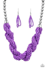 Load image into Gallery viewer, Paparazzi &quot;Savannah Surfin” Purple -  Necklace Earring Set
