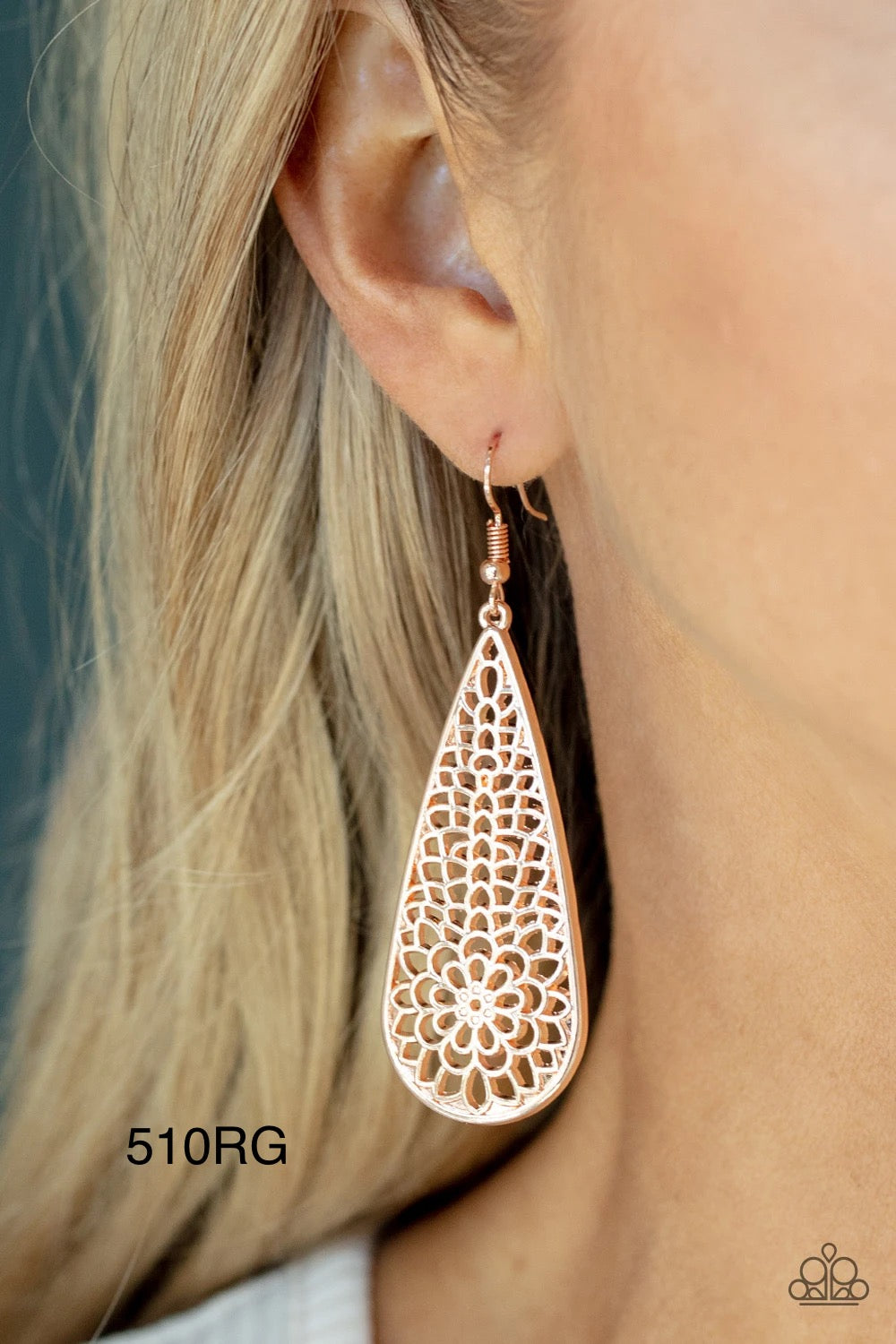 Posy Pasture Rose Gold Earrings - Cindys Bling Boutique