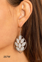 Load image into Gallery viewer, Paparazzi &quot;Glacial Glades&#39; White Dangle Earrings - Cindysblingboutique
