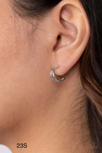 Load image into Gallery viewer, Paparazzi “Charming Crescents” Silver Hoop Earrings - Cindysblingboutique
